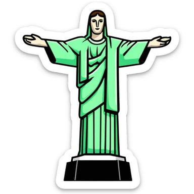 Christ the Redeemer statue in Rio de Janeiro sticker