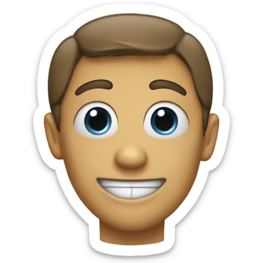 A smiling emoji with feet kicking sticker