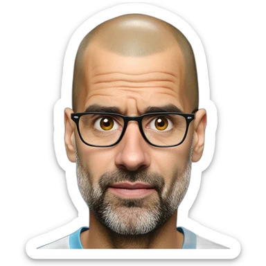pep guardiola jurgen klopp faces mixed sticker