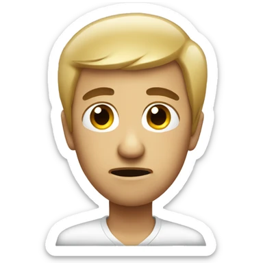 A person who is very tensed about his hairfall sticker