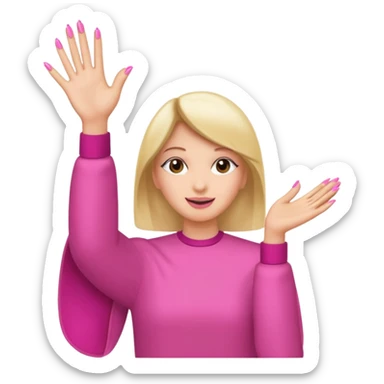 Long nails clapping sticker