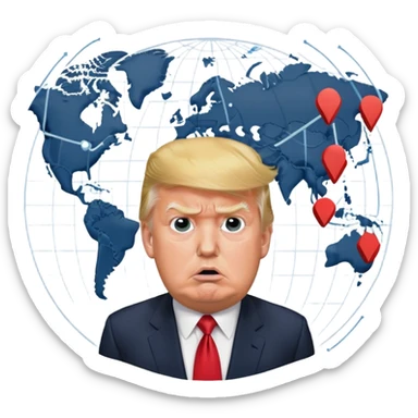 Trump crashing the world economy  sticker