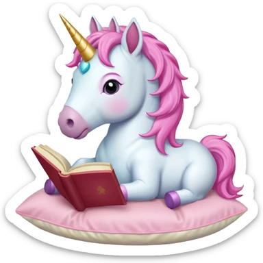 Unicorns read book
A tiny pastel unicorn sitting on a cushion, reading a glowing storybook.











 sticker