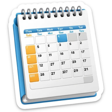 calendar week sticker