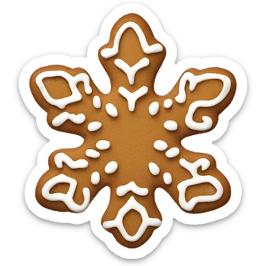 Gingerbread snowflake sticker