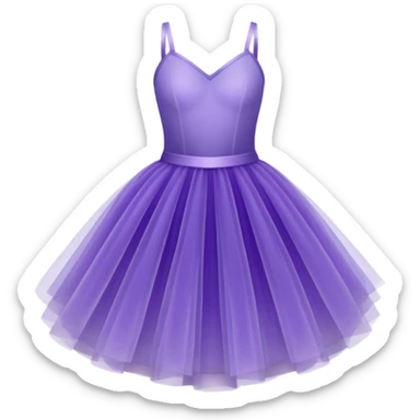 cinematic-realistic-purple-tutu,-layers-of-fine,-soft-tulle-forming-a-voluminous-and-airy-skirt,-delicate-folds-catching-the-light,-slightly-frayed-edges-adding-authenticity,-glowing-softly-with-a-warm-and-ethereal-elegance sticker