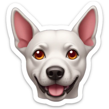 purple dog red eyes sticker