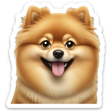 Pomeranian dog saying tap tap tap sticker