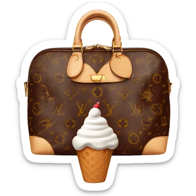 Louis Vuitton Bag whit Icecream sticker