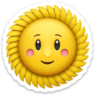 Has un círculo  amarillo con puas amarillas y una pleca dentro sticker