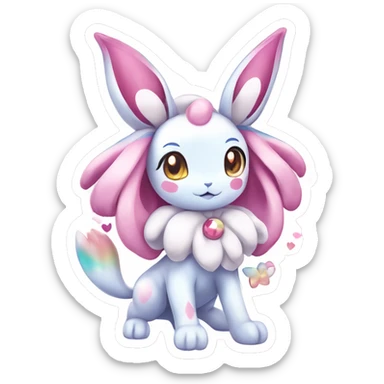 Kawaii Gorgeous Beautiful Shiny Sparkly Sylveon-Pokémon full body sticker sticker