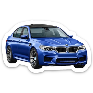 BMW M5 dark blue muzzle sticker