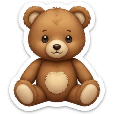 Cute flat-style teddy bear icon for infant daycare. i want to feel safe when see that teddy
 sticker