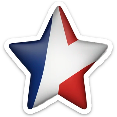 French flag as a star sticker