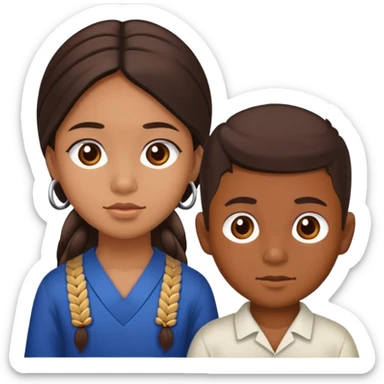 Chamorro girl and Phillipano boy sticker