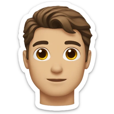 superman brown hair sticker