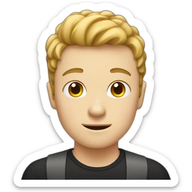 white boy with square mustache sticker