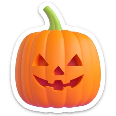 sweet pumpkin fruit, no face, no jack-o-lantern sticker