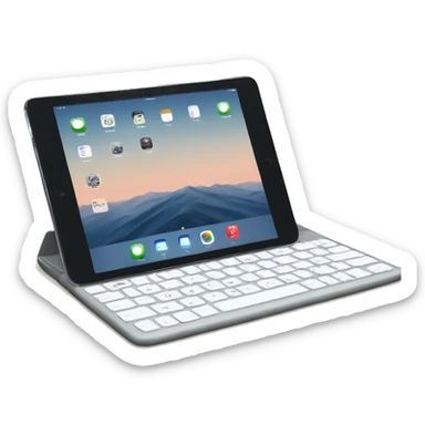 Apple iPad with keyboard sticker