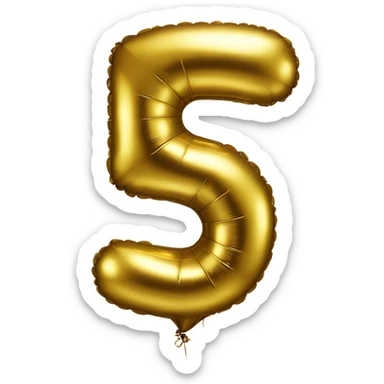 gold-balloon-shaped-like-number-3 sticker