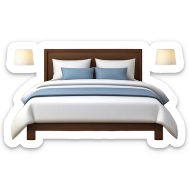 A dimly lit white bedroom. The bed is neatly made, and a glass of water sits beside a book on a cozy nightstand. Soft lighting signals a peaceful wind-down, representing the calm and control that comes from reclaiming your evenings. sticker