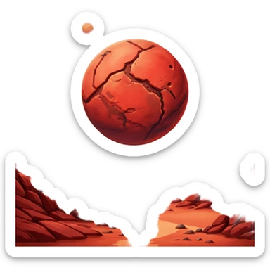 Mars planet emoji sticker