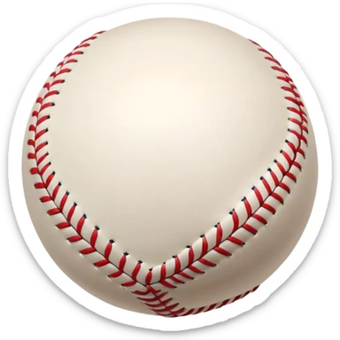 Cinematic Realistic Baseball Scene Emoji, depicted as an action-packed moment of a baseball in play with dynamic motion blur and crisp detailed textures, rendered with vibrant nostalgic lighting that captures the spirit of America's favorite pastime. sticker