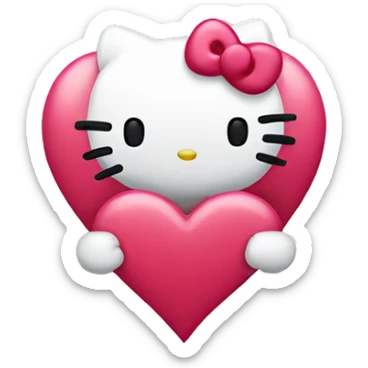 hello kitty heart sticker