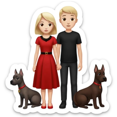Wow good now just change the colour of dress girl red boy black dane sticker