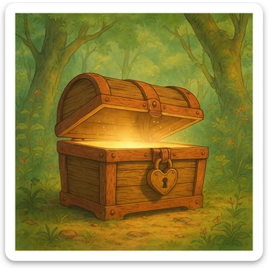 treasure chest ghibli style sticker