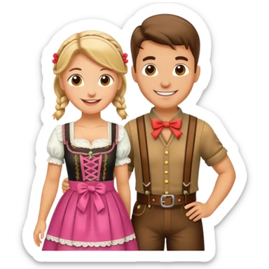 Dirndl und Lederhose  sticker