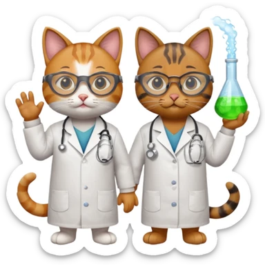 Chemist cats sticker
