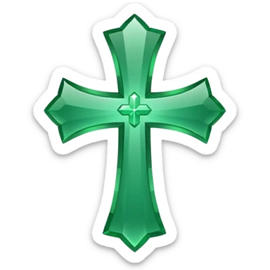 change the red cross emoji color to only green cross color. No Plus sign, only cross sign sticker