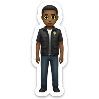 Boy bodyguard sticker