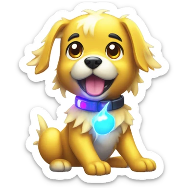 Colorful Shiny Electric Dog Pokémon sticker