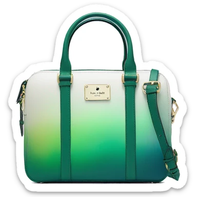 Realistic isolated northern lights kate spade satchel purse.  sticker