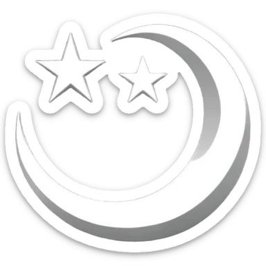 Black and white turkish flag sticker