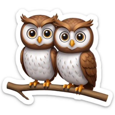 Create a high-quality 3D render that transforms the emojis 🦉 into 3D objects. Pixar-style, 

 sticker