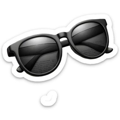 Sunglasses on newspaper sticker