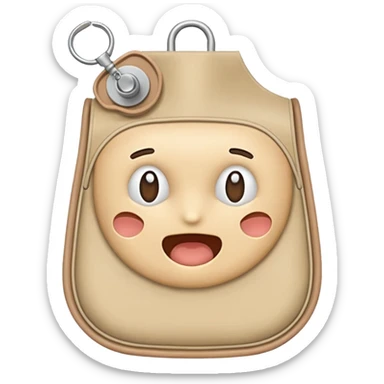 ostomy bag in beige sticker