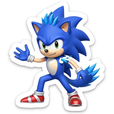 Make sonic the hedgehog to a pose sticker