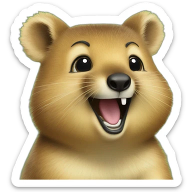 happy quokka sticker