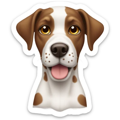 brown and white spotted short hair dog sticker