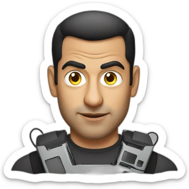 salman khan with gadgets and looking like a hacker sticker