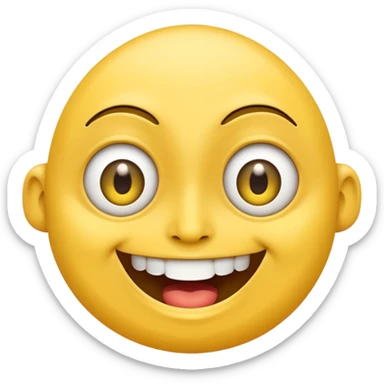 Make the face just the typical yellow circle, and really exaggerate the eyes bulging sticker