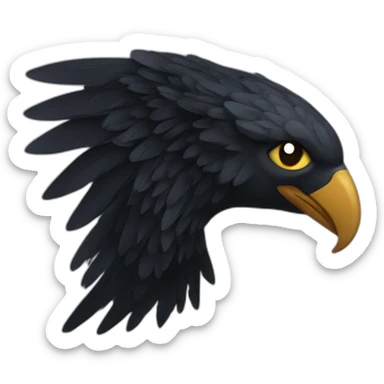 A black wing sticker