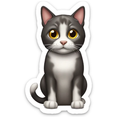 Katze mit Hund umarmen  sticker