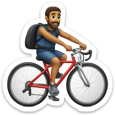 garoto branquinho andando de bicicleta sticker