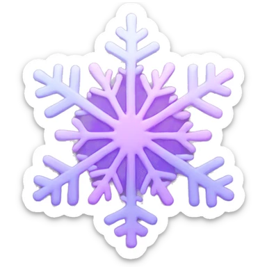 pastel pink and purple aurora snowflake  sticker