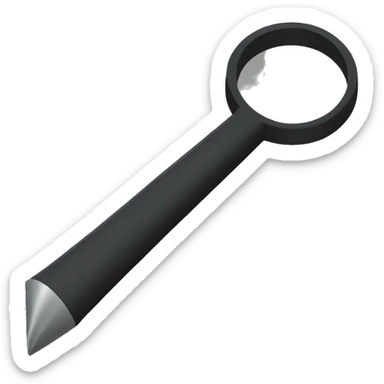 search symbol facing to left side and in black and gary color sticker